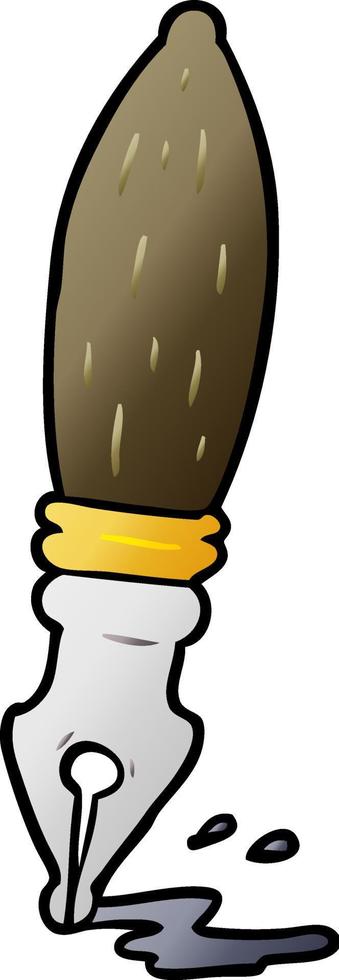 cartoon traditional fountain pen vector