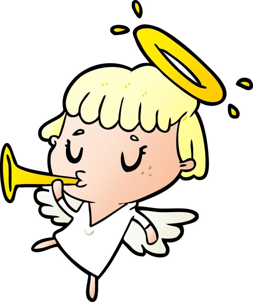 cute cartoon angel vector