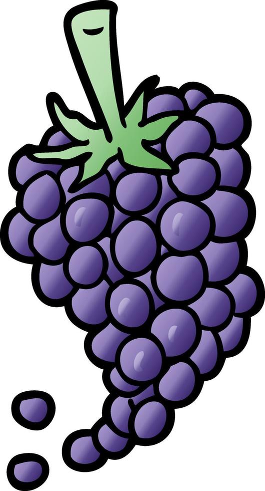 racimo de uvas de dibujos animados vector