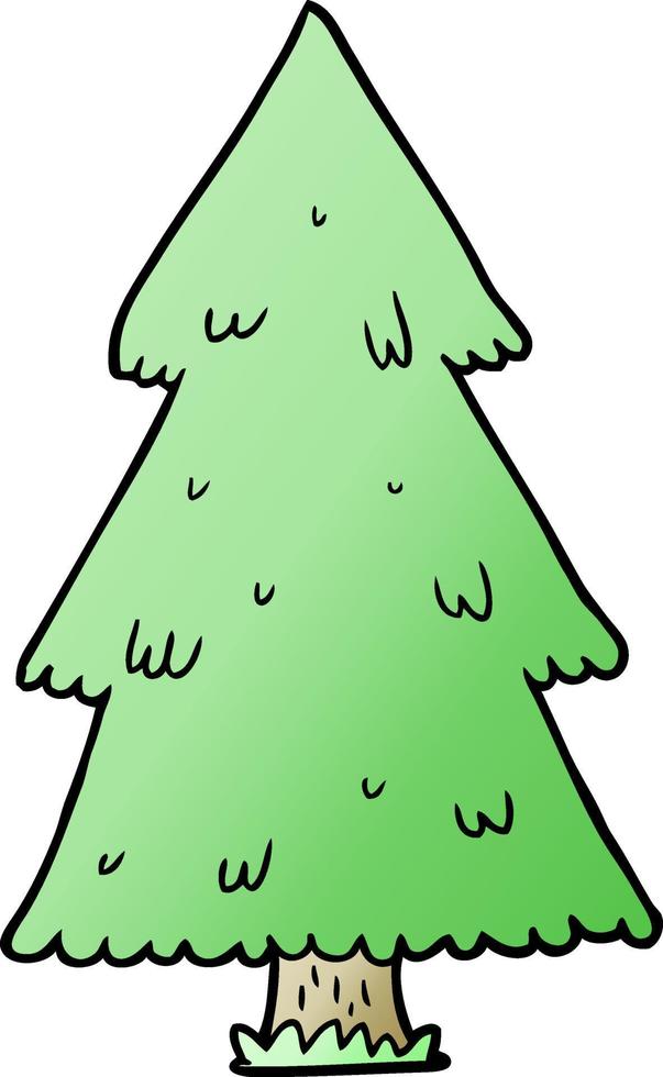 arbol de navidad de dibujos animados vector