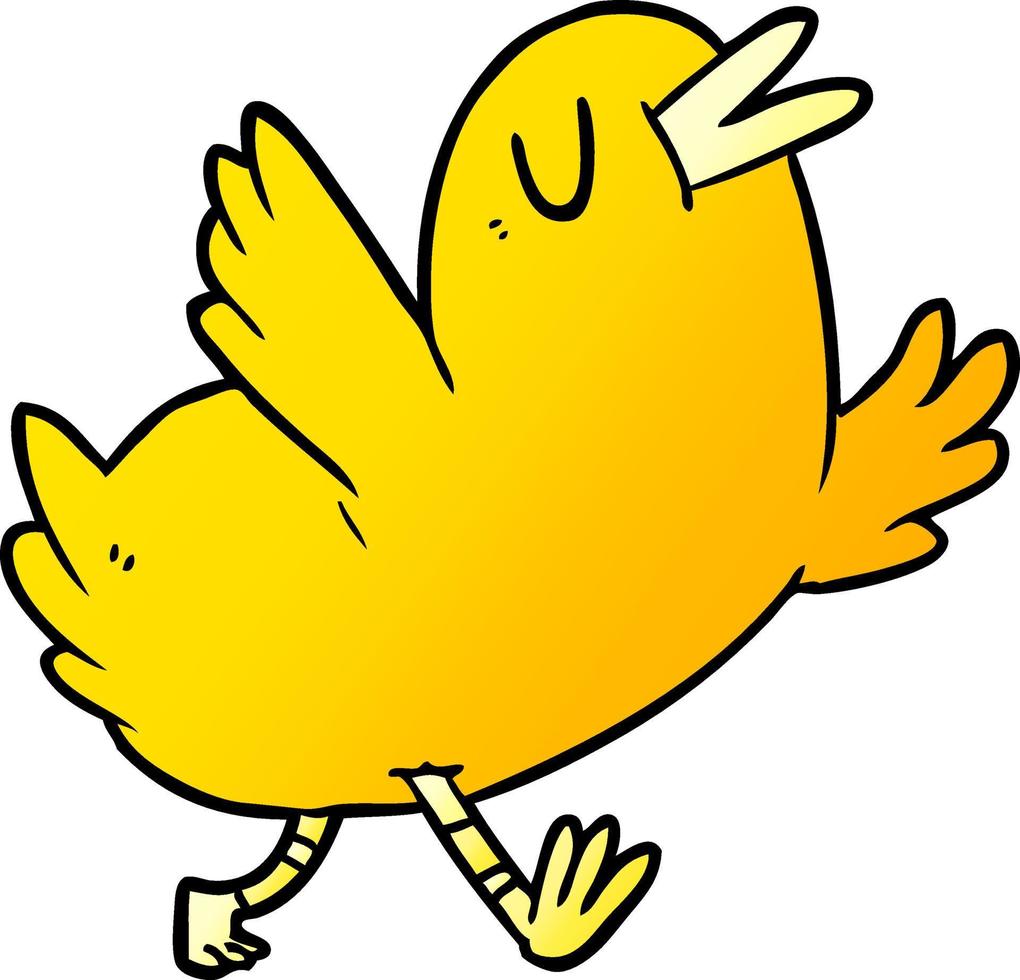 cartoon happy bird vector