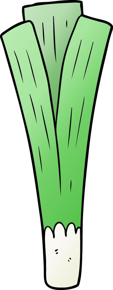 cartoon organic leek vector