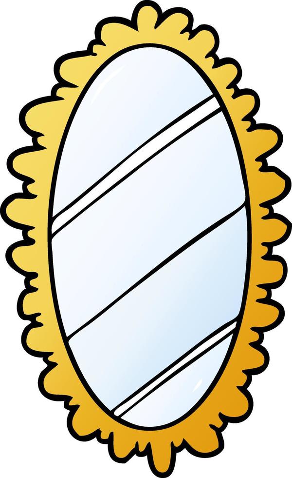 cartoon framed old mirror vector