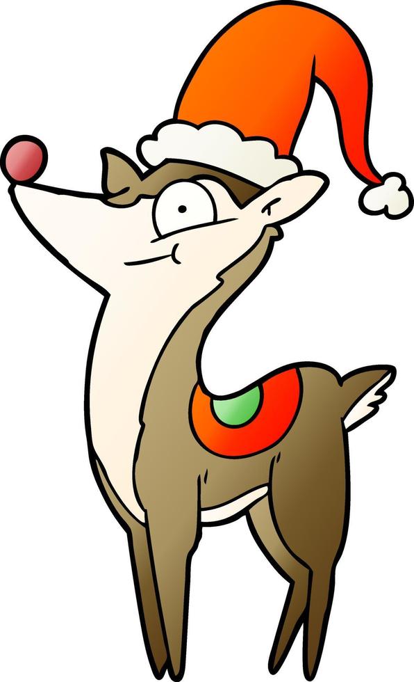 cartoon christmas reindeer vector