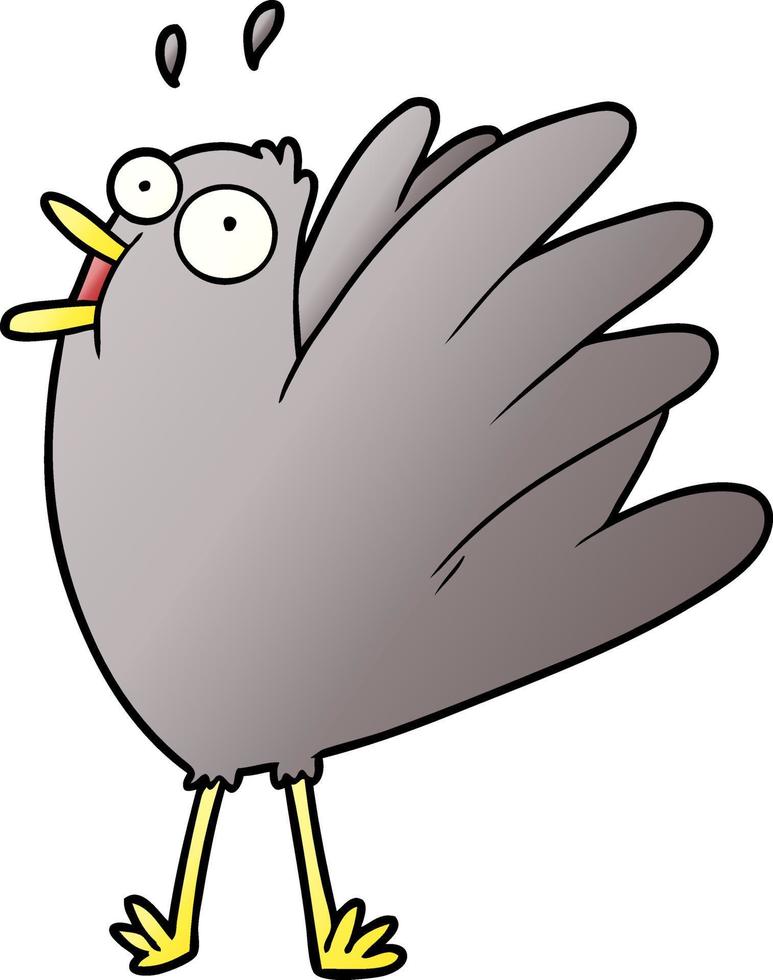 cartoon bird squawking vector