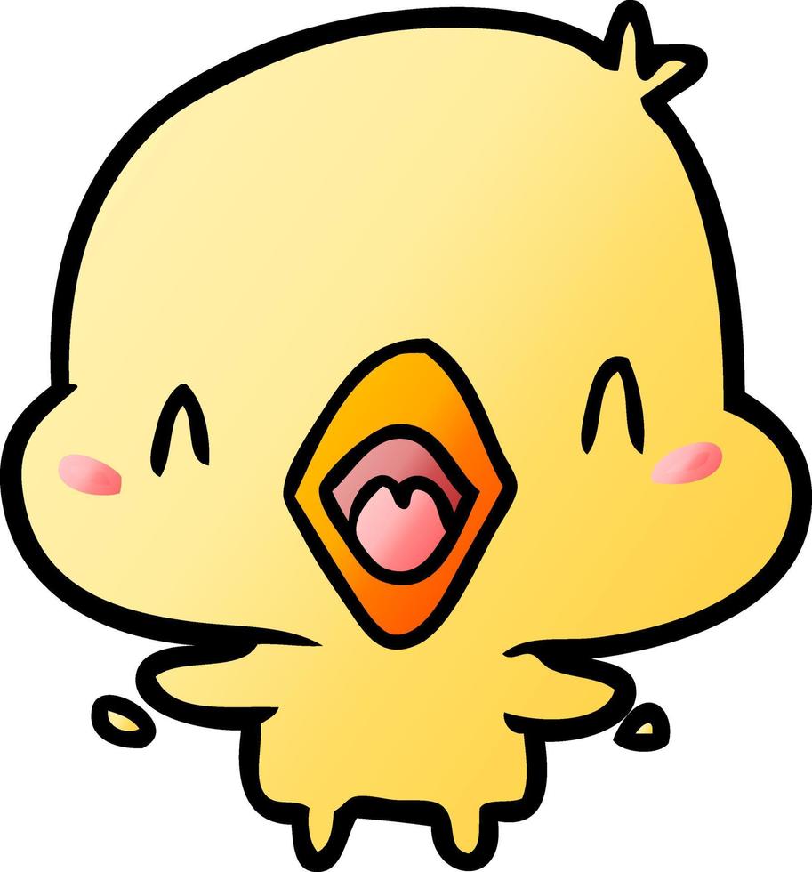 cartoon happy bird vector