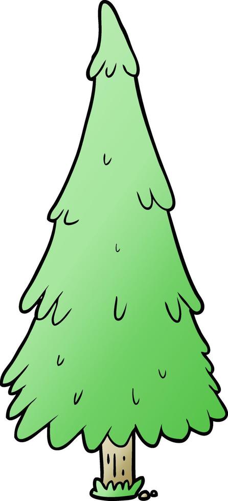 cartoon christmas tree vector