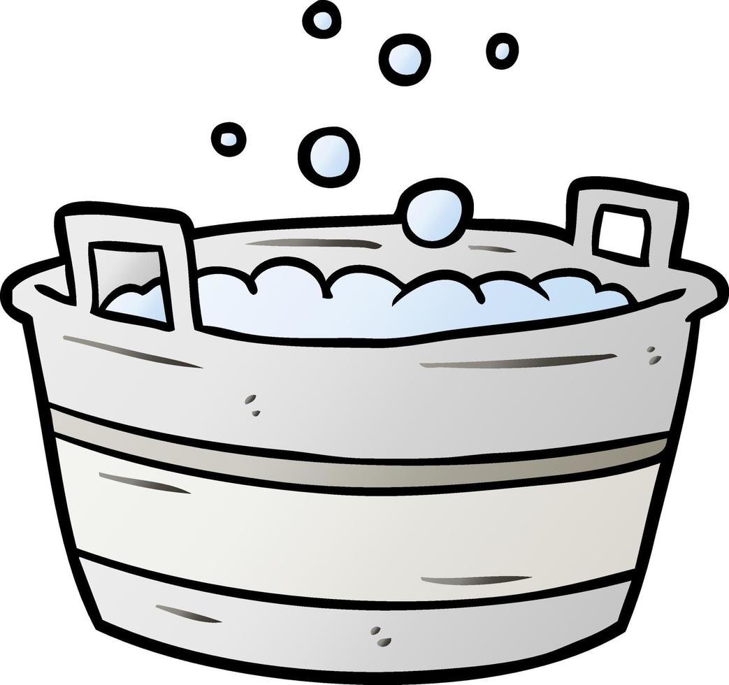 cartoon old tin bath full of water 12398482 Vector Art at Vecteezy