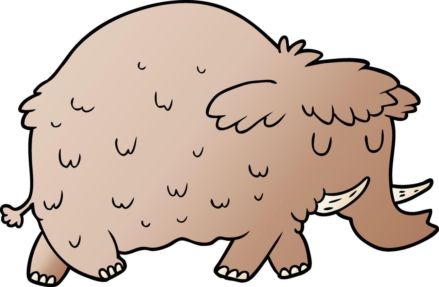 cartoon prehistoric mammoth vector