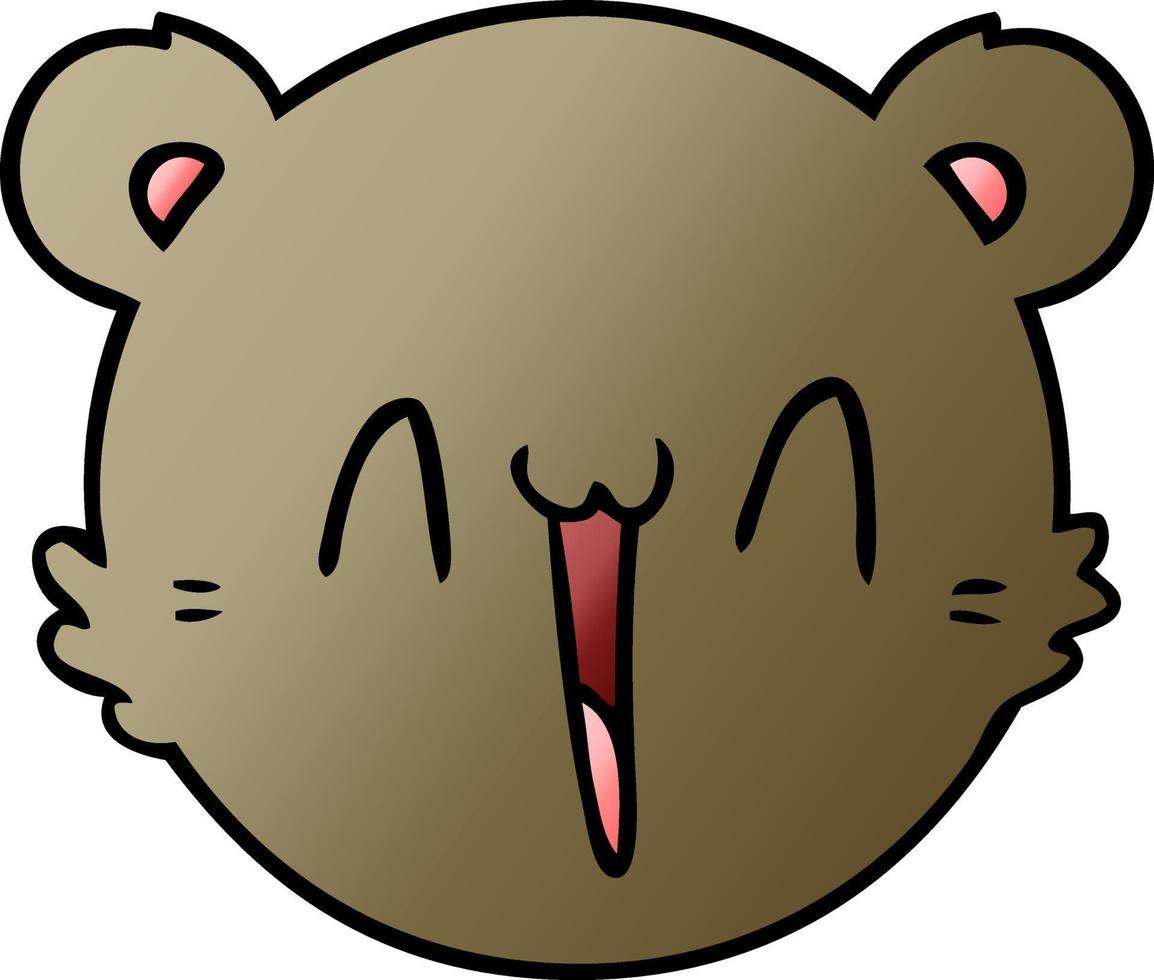 cute cartoon teddy bear face vector