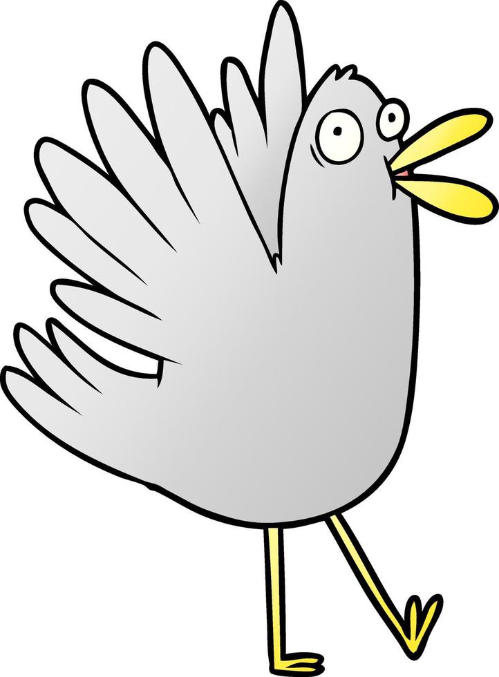 cartoon bird squawking vector