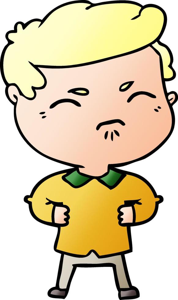 cartoon annoyed man vector