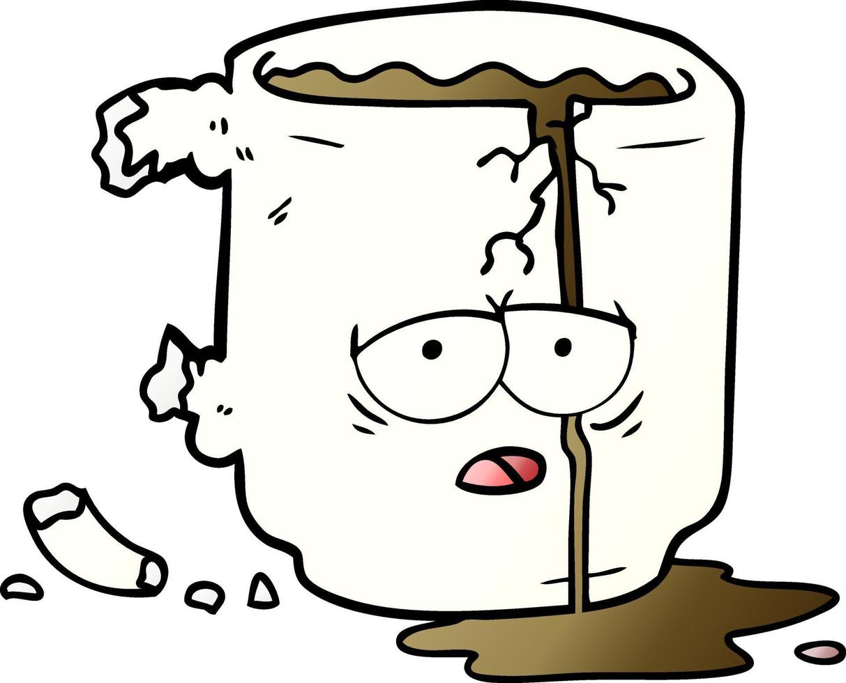 cartoon broken mug vector