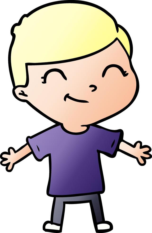 cartoon boy smiling vector