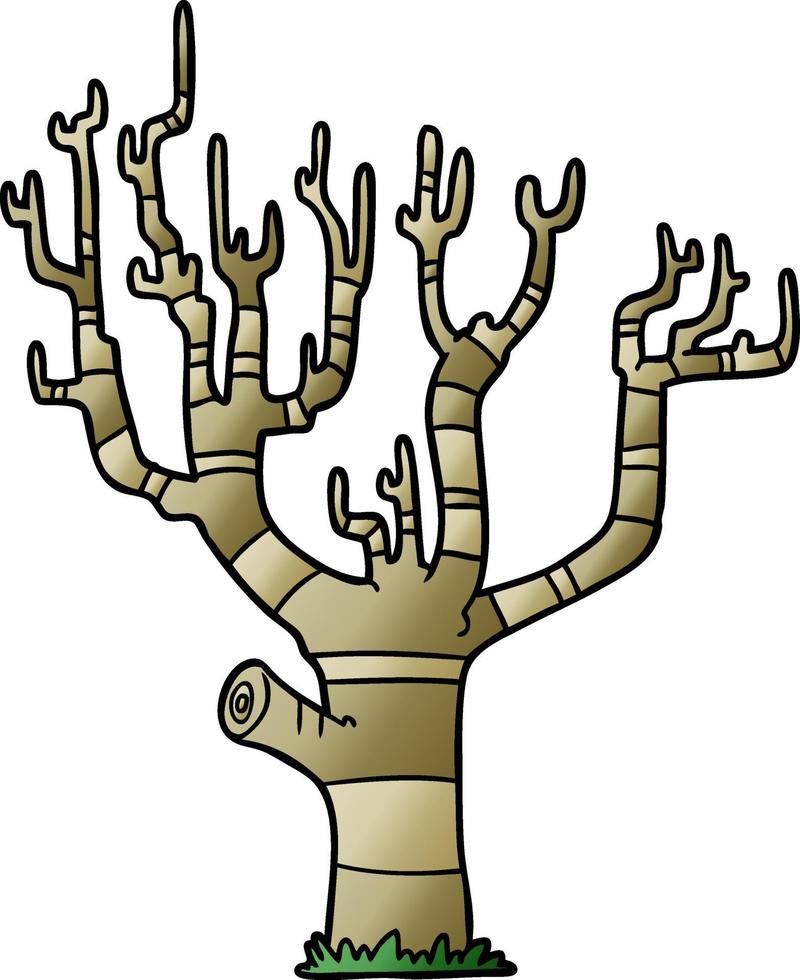 cartoon winter tree vector