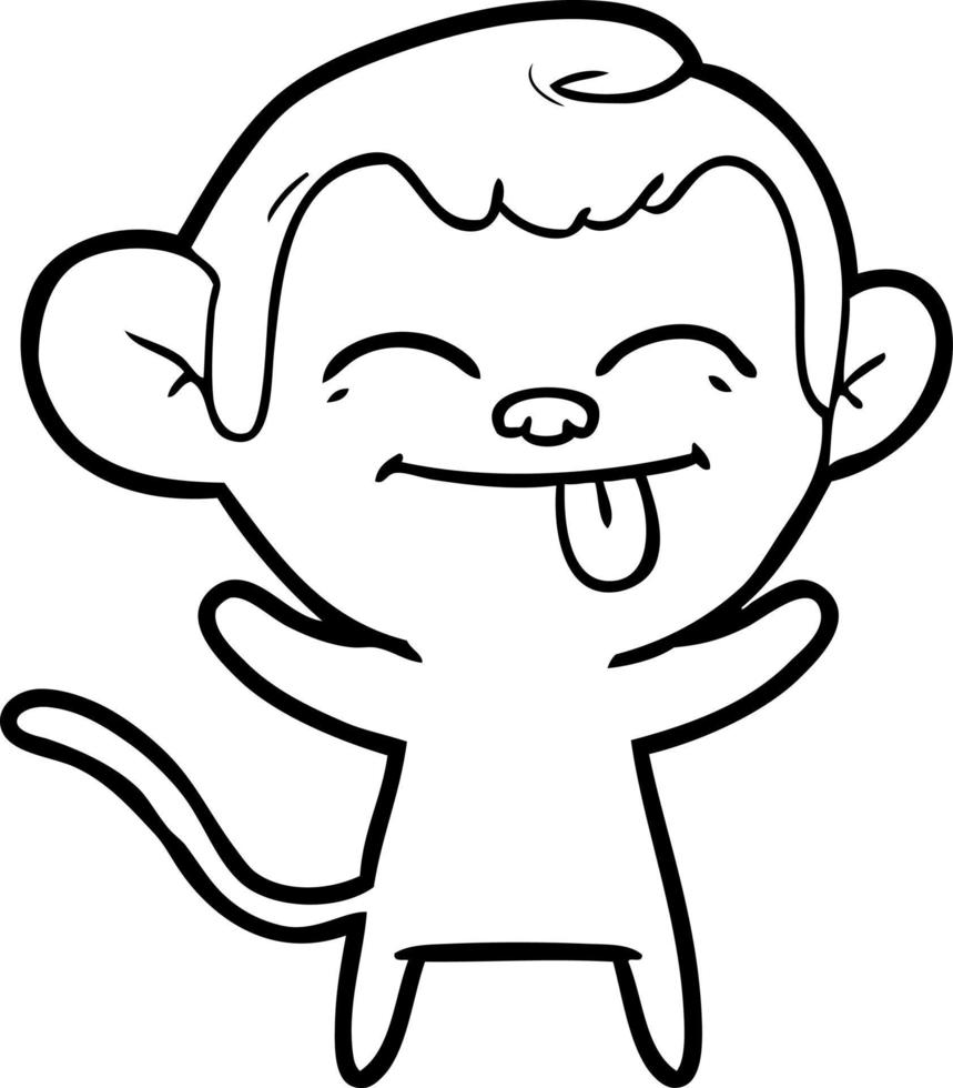 funny cartoon monkey vector