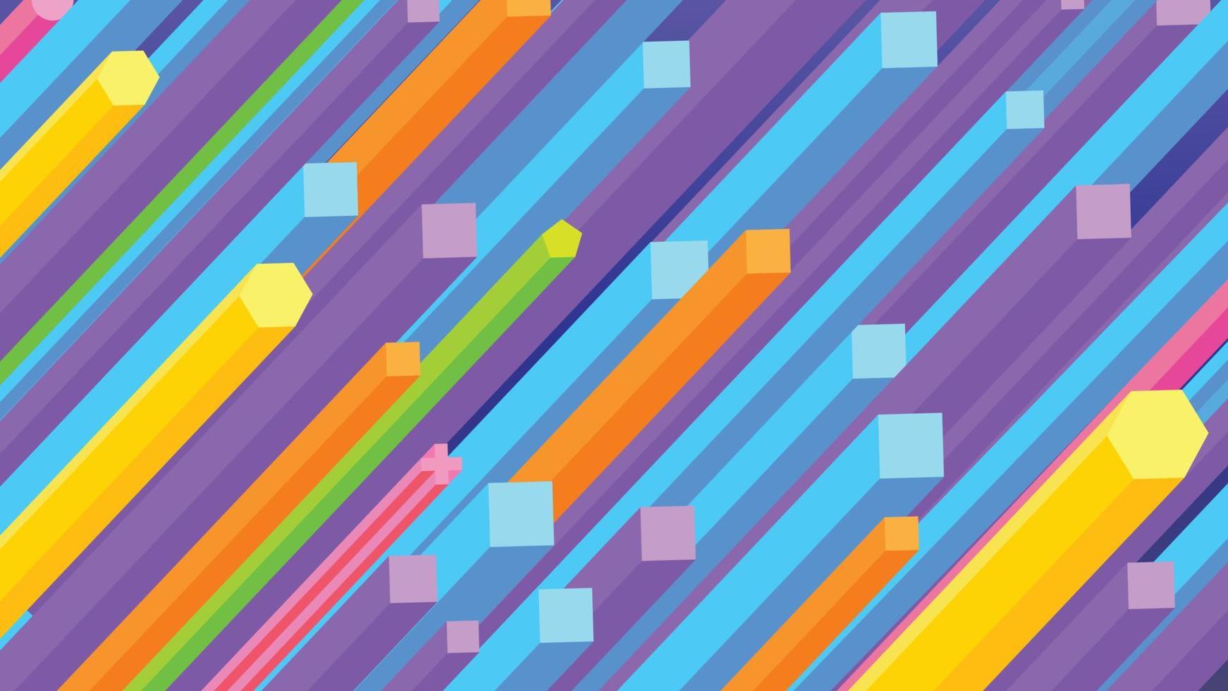 Abstract background colorful basic geometry 005 vector