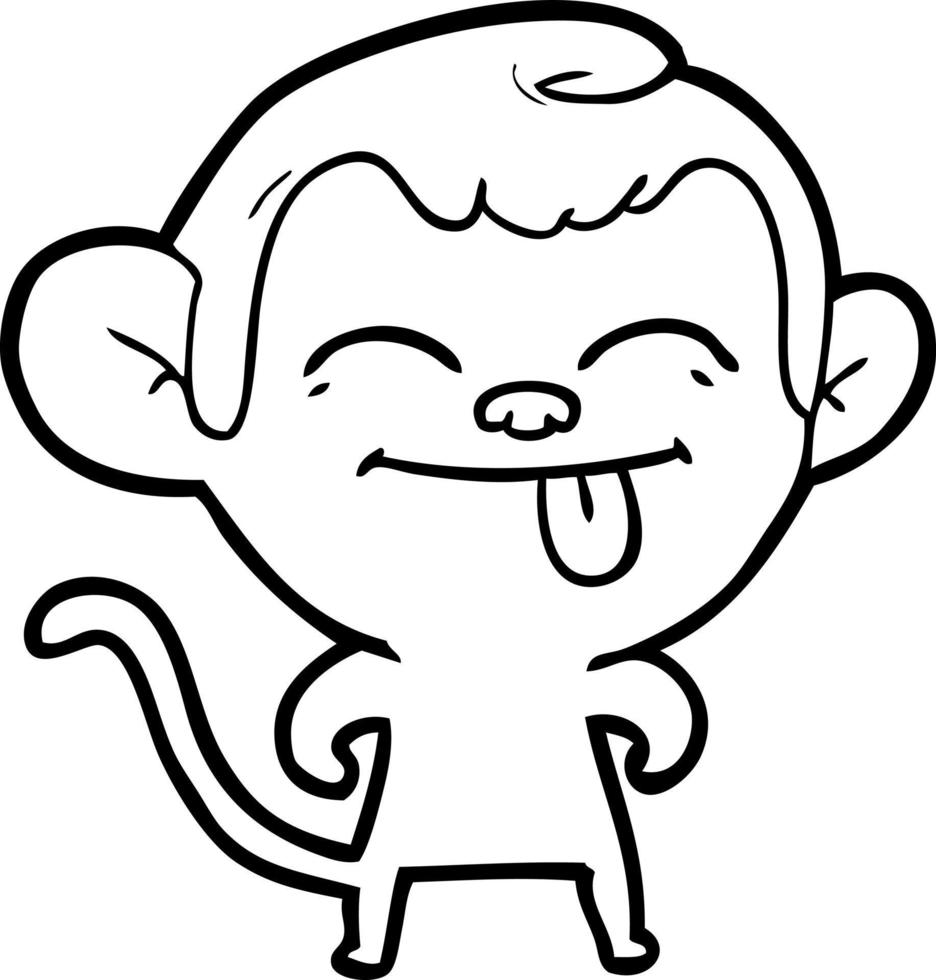 funny cartoon monkey vector