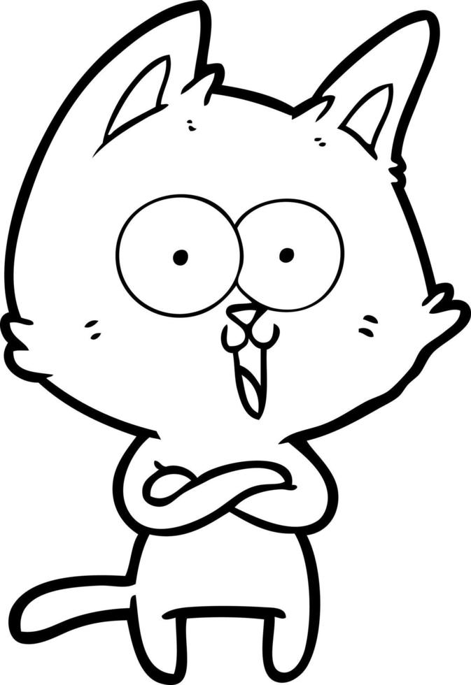funny cartoon cat vector