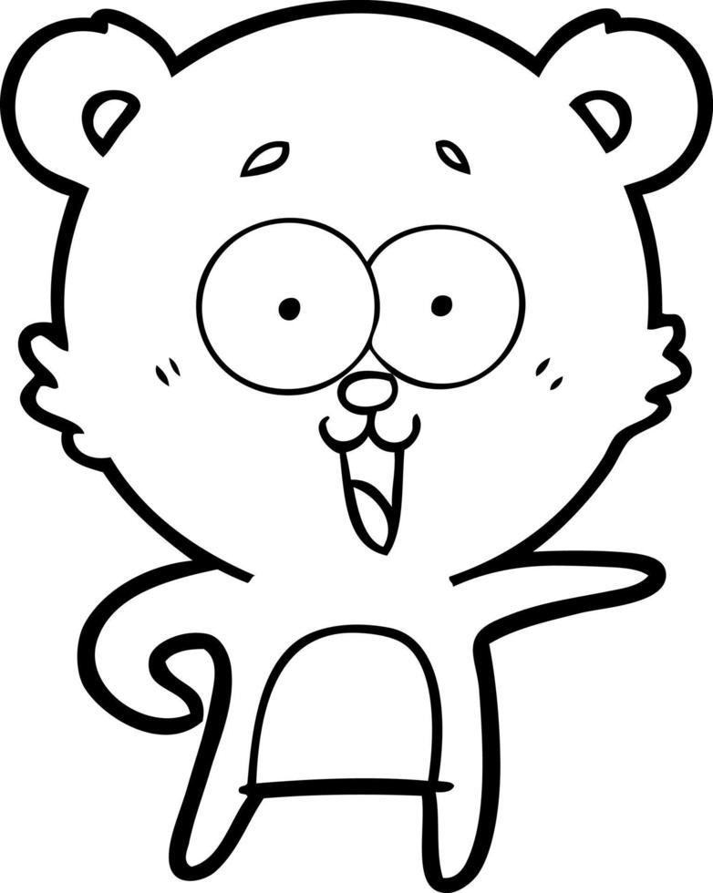 laughing teddy  bear cartoon vector