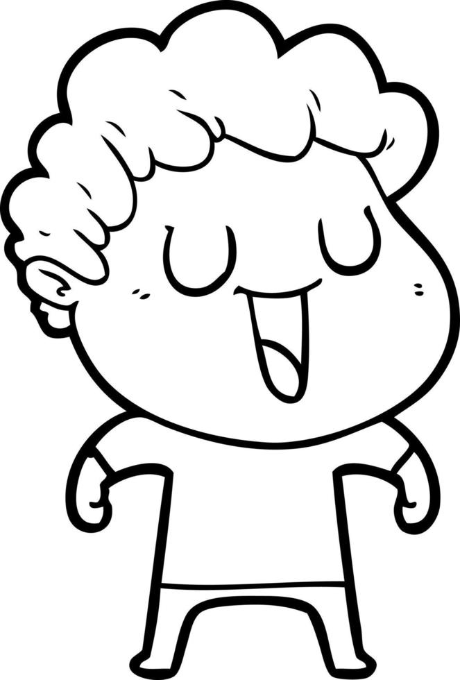 laughing cartoon man vector