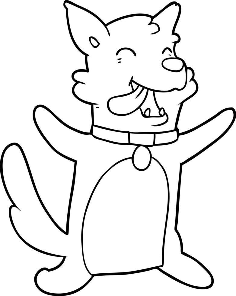 cartoon happy dog vector