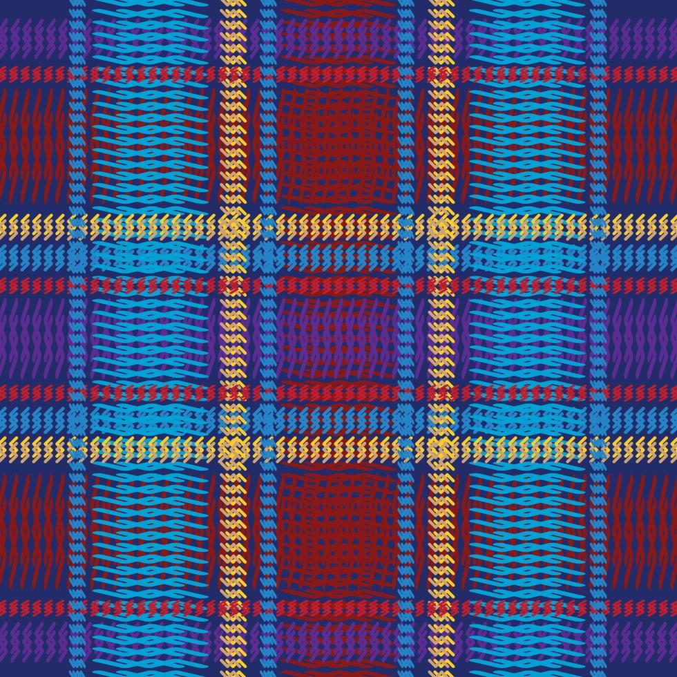 Tartan plaid pattern seamless vector background. Multicolored for flannel shirt, blanket, throw, or other modern textile design. Herringbone woven texture.