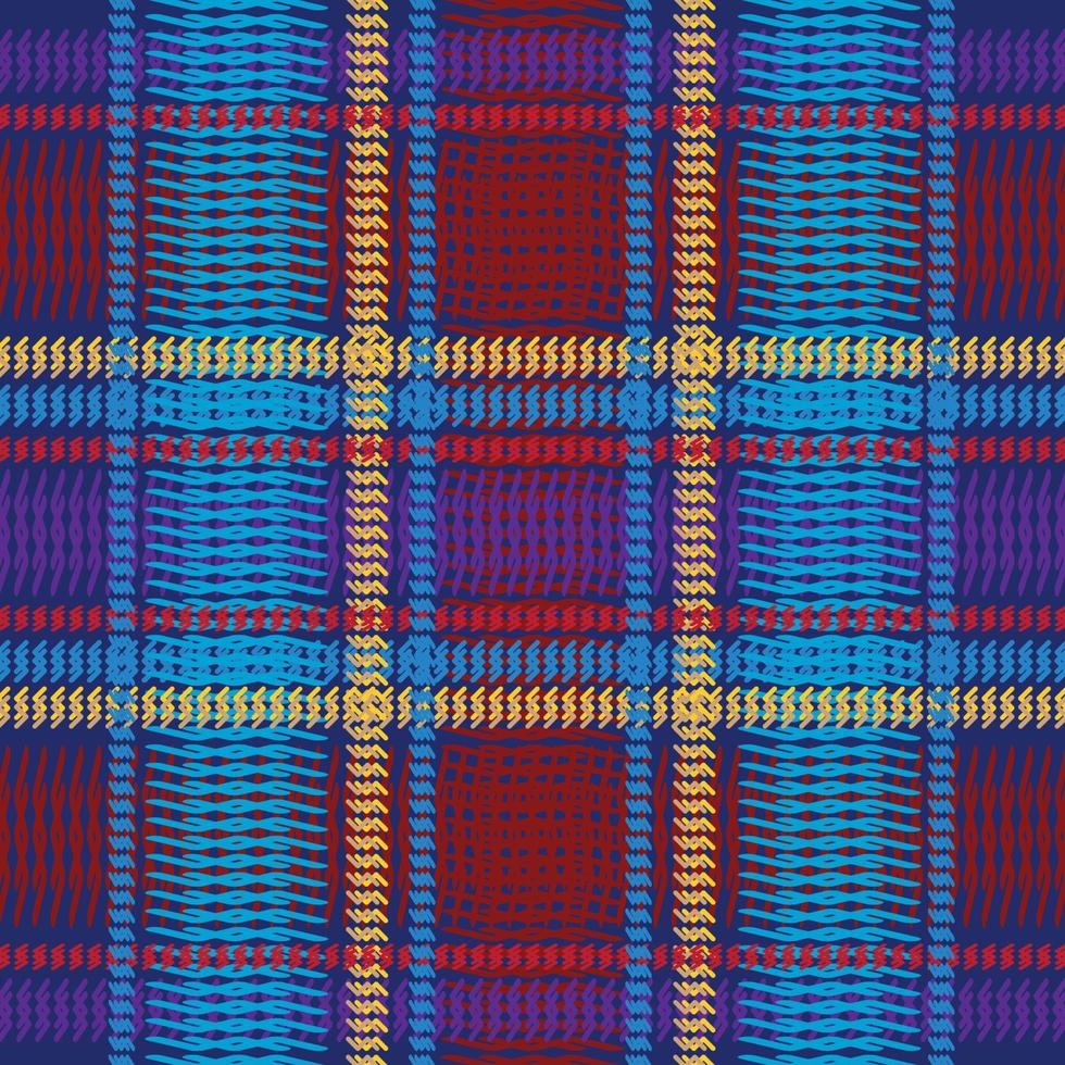 Tartan plaid pattern seamless vector background. Multicolored for flannel shirt, blanket, throw, or other modern textile design. Herringbone woven texture.