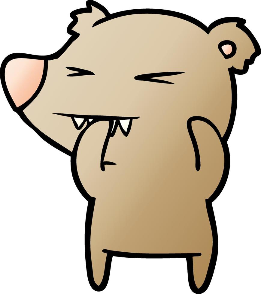 angry bear cartoon vector