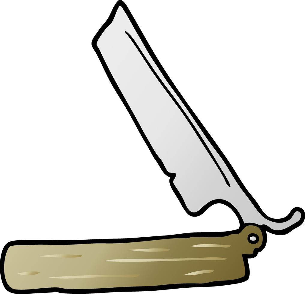 cartoon traditional razor vector