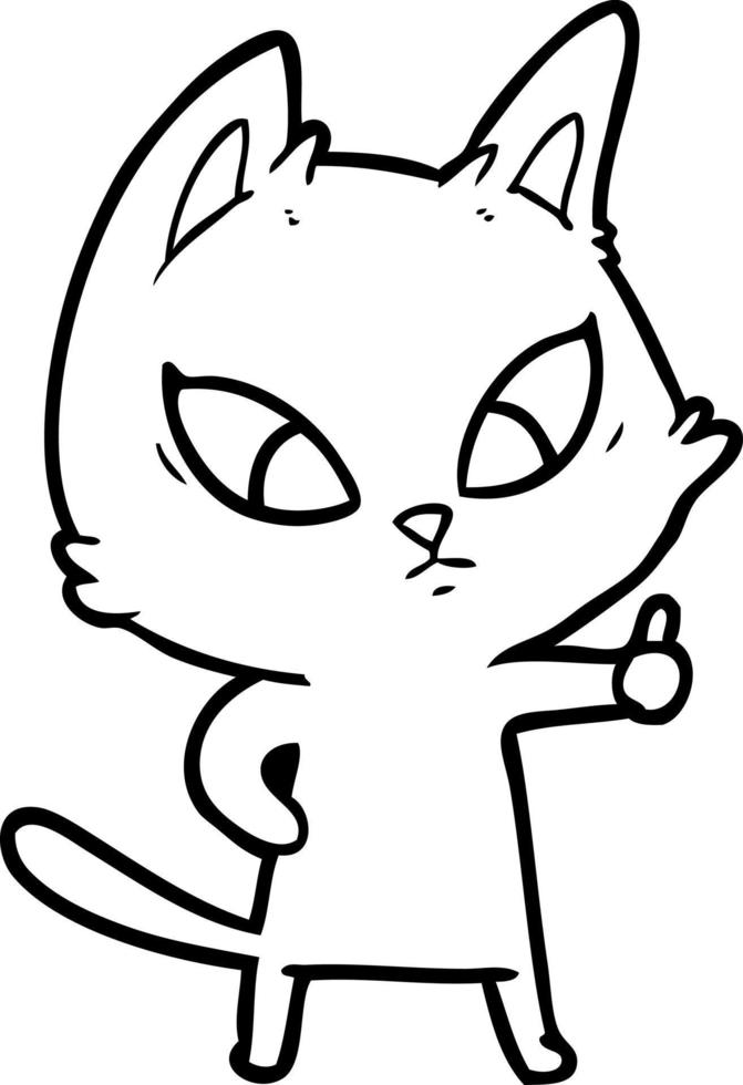confused cartoon cat vector