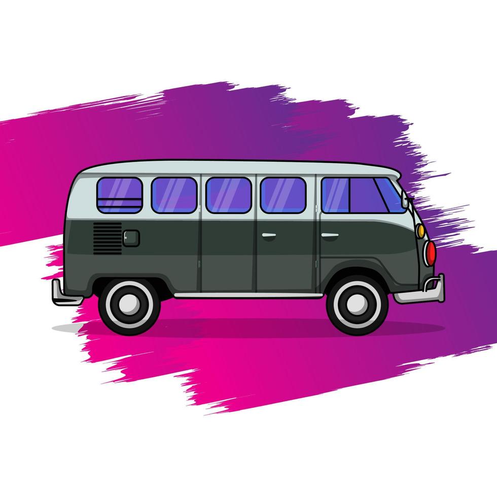 vintage van vector