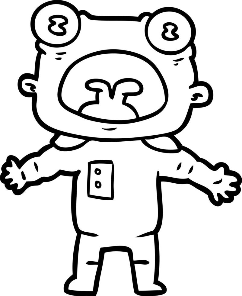 cartoon weird alien communicating 12400407 Vector Art at Vecteezy