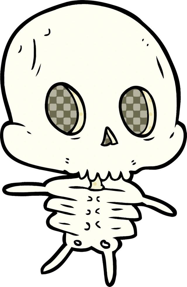 cute cartoon skeleton vector