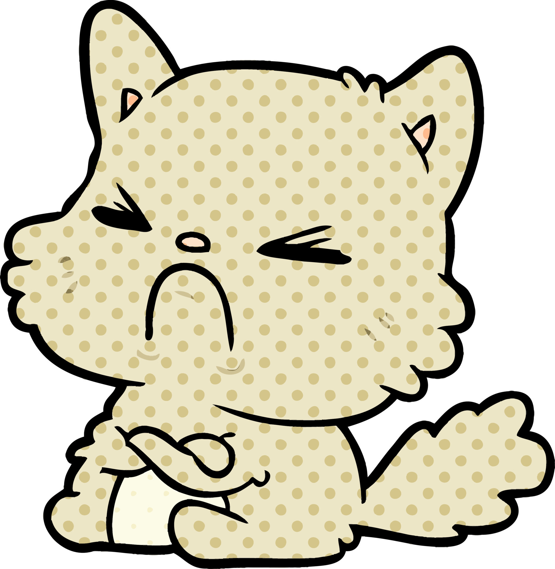 cute cartoon angry cat 12548171 Vector Art at Vecteezy