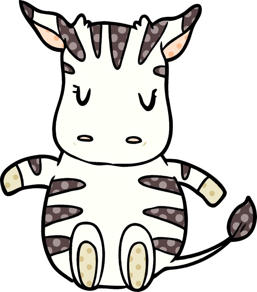 cute cartoon zebra vector