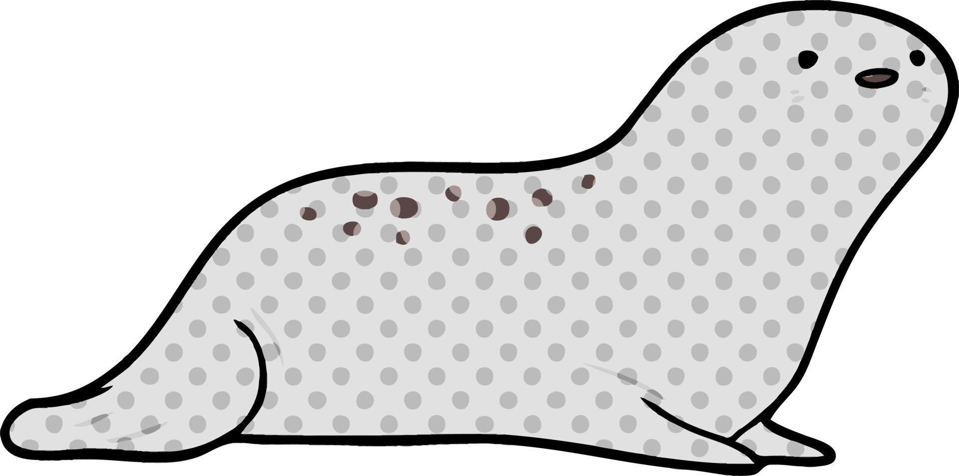 cute cartoon seal vector