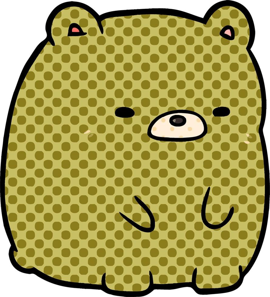 cute cartoon sad bear vector