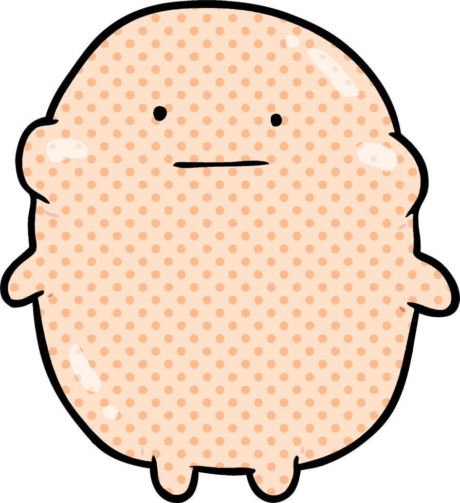 lindo gordo humano de dibujos animados vector