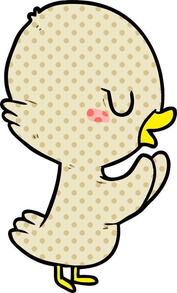 cute cartoon duckling vector