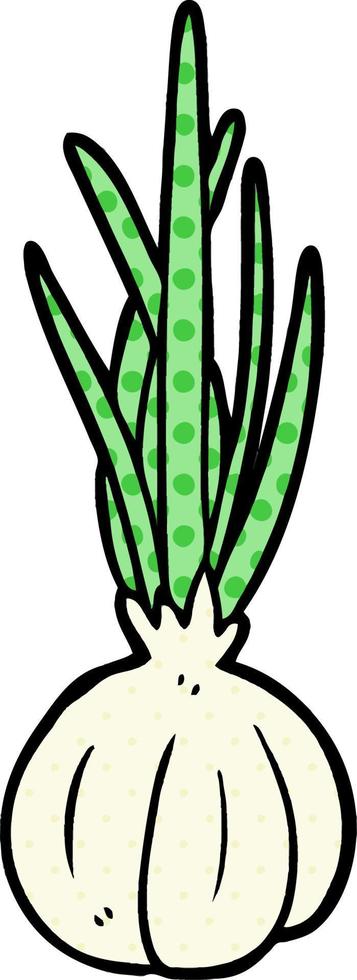 cartoon garlic bulb vector