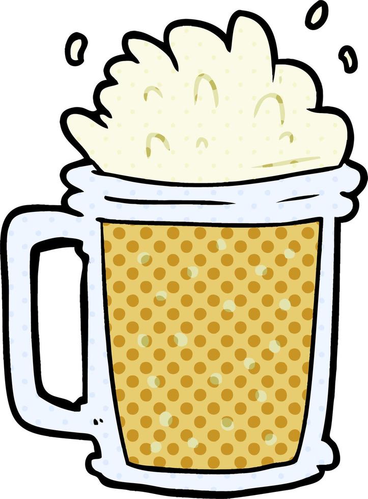 cartoon pint of ale vector