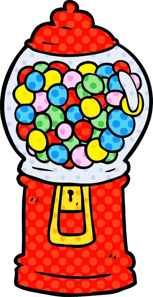 cartoon gumball machine vector