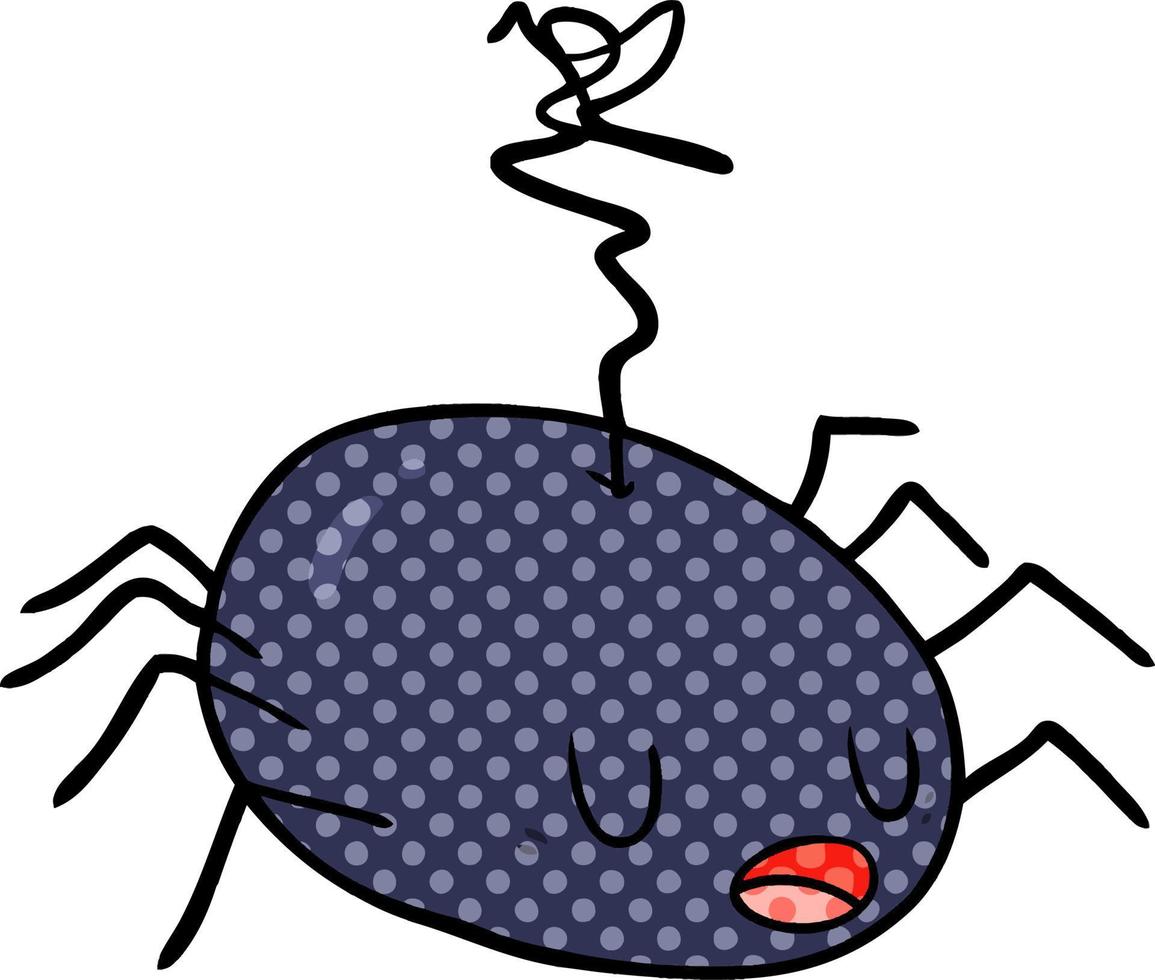 cartoon halloween spider vector