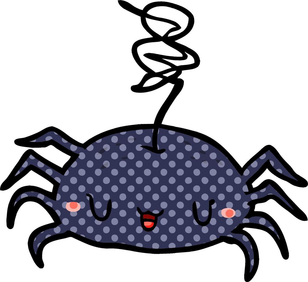 cartoon halloween spider vector