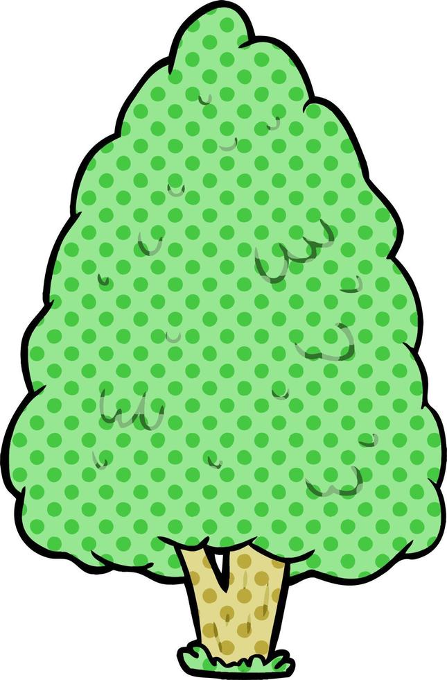 cartoon tall tree vector