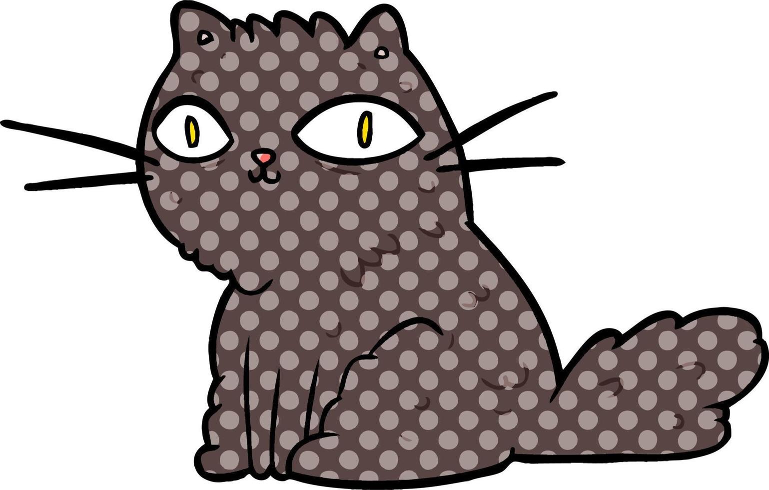 gato de dibujos animados mirándote directamente vector