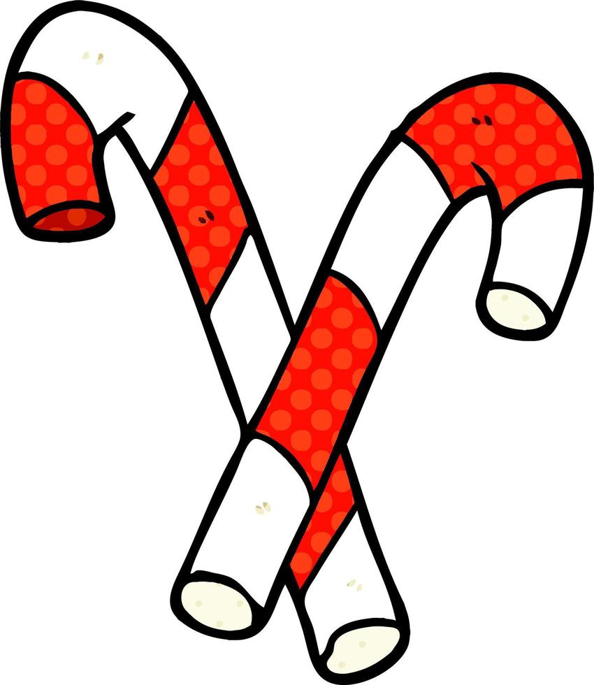 cartoon candy canes vector