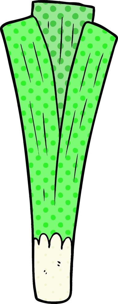 cartoon organic leek vector