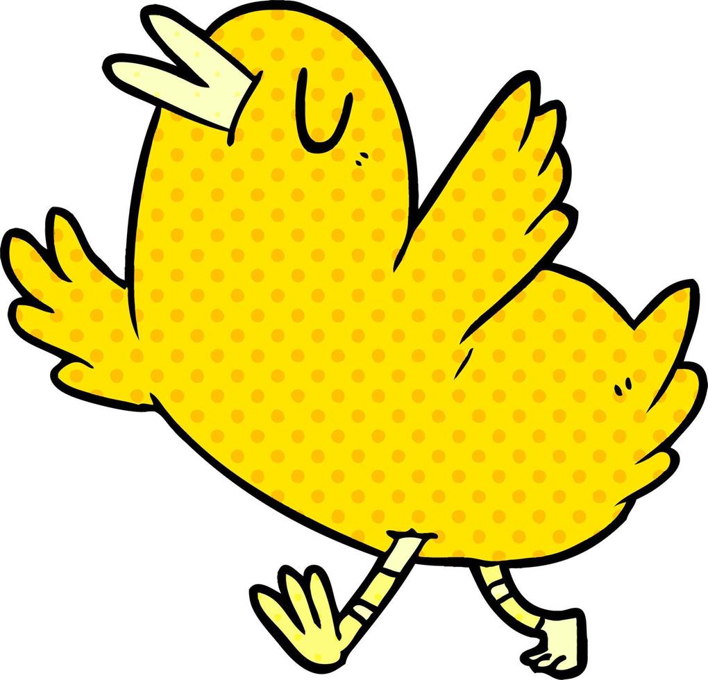 cartoon happy bird vector